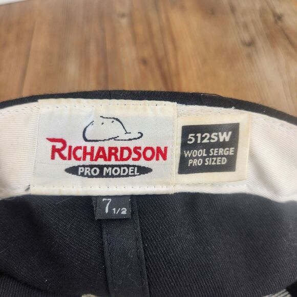 VTG MSU Montana State Bobcats Richardson Pro Model Wool Size 7.5 Hat Cap Black - Picture 10 of 11